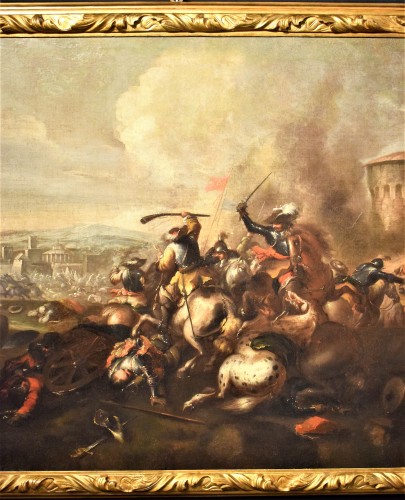 Scène de Bataille - Jacques Courtois le Bourguignon (1621 - 1676) - Romano Ischia